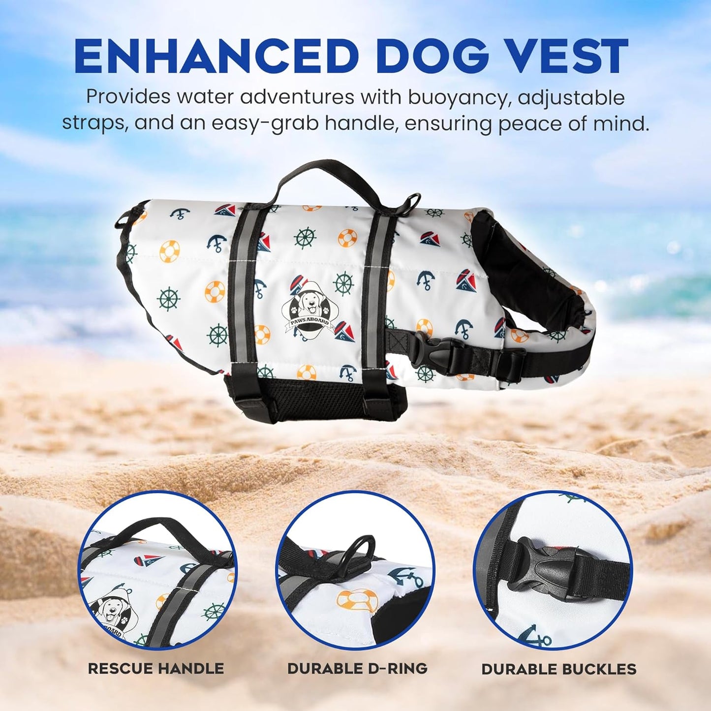 Nautical Dog Life Jacket